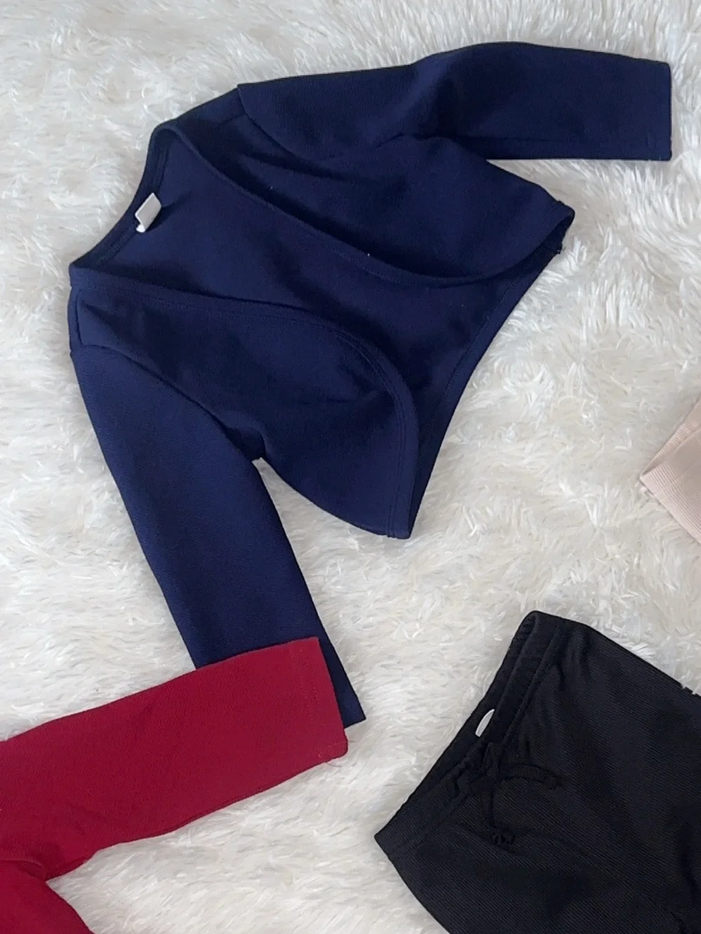 Girls' Cardigan & Pants Set - Burgundy, Navy, Black, Beige